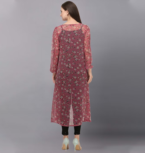 Women Printed Longline Shrug